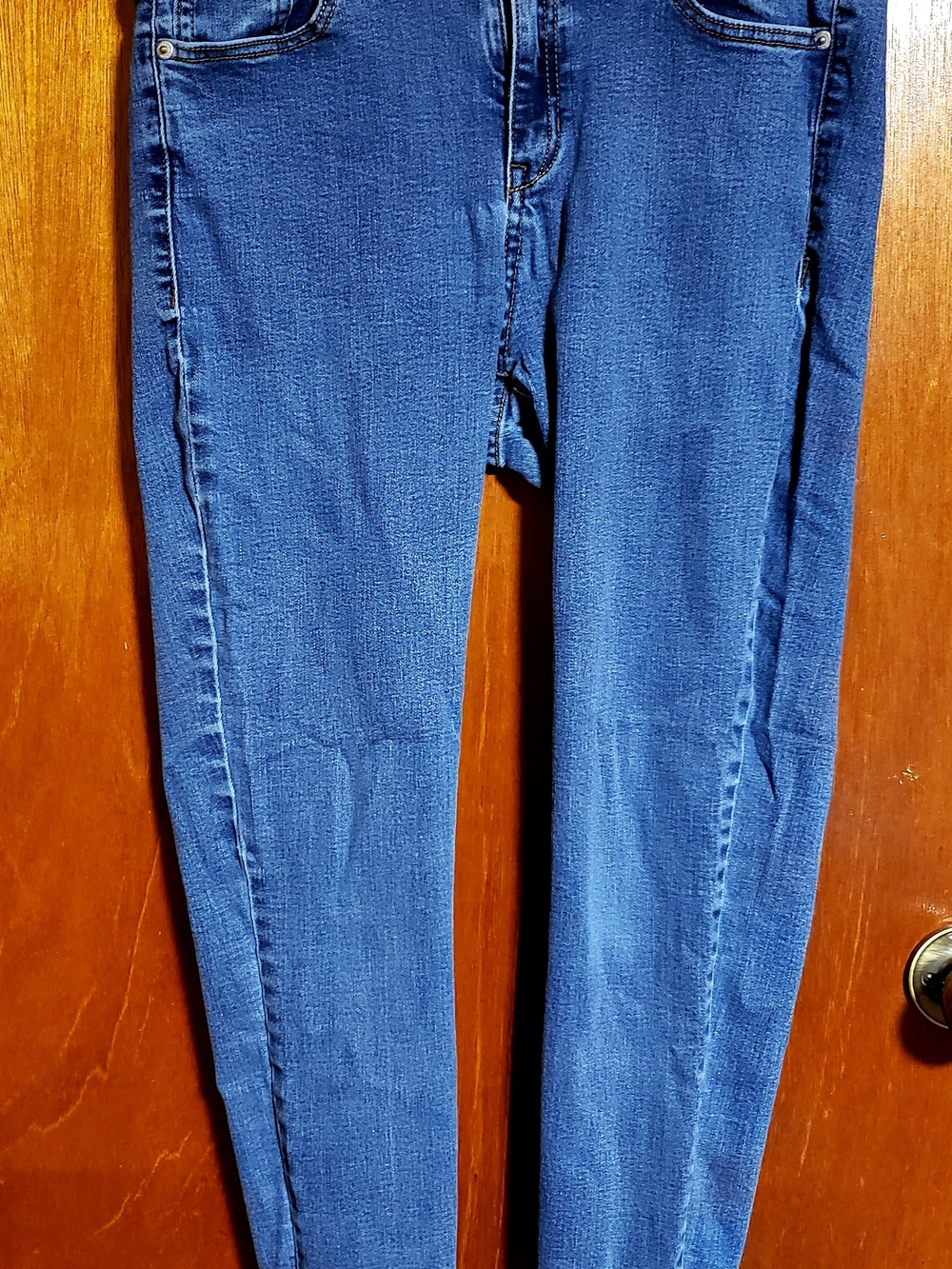 Venezia By Lane Bryant Stretch Mid-Rise Skinny Jeans in Deep Blue Size 14 Short